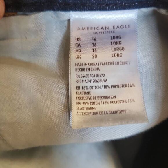 American Eagle Size 16L Curvy Highest Rise 360 Next Level Stretch Jegging Jeans - Picture 7 of 7